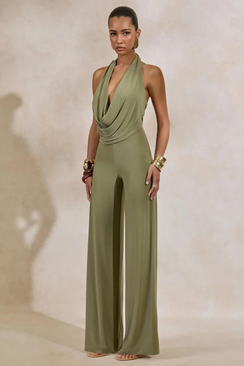 Clemence | Mono verde con escote pronunciado - Imagen 5