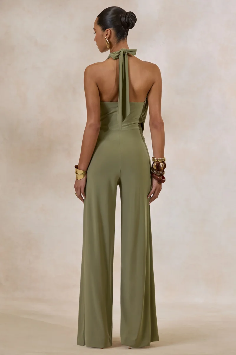 Clemence | Mono verde con escote pronunciado - Imagen 3