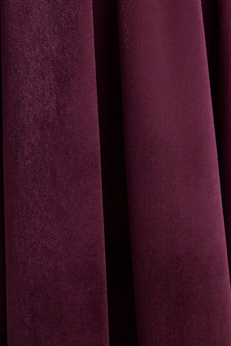 Seraphic | Vestido Midi de Terciopelo Burdeos con Mangas Abullonadas - Imagen 7