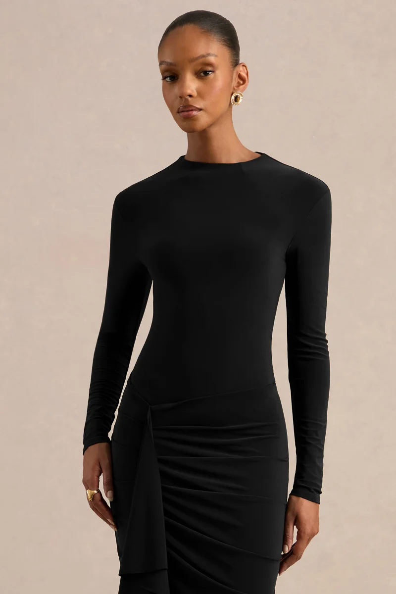 Lorvia | Body Negro De Cuello Alto Con Manga Larga - Imagen 6