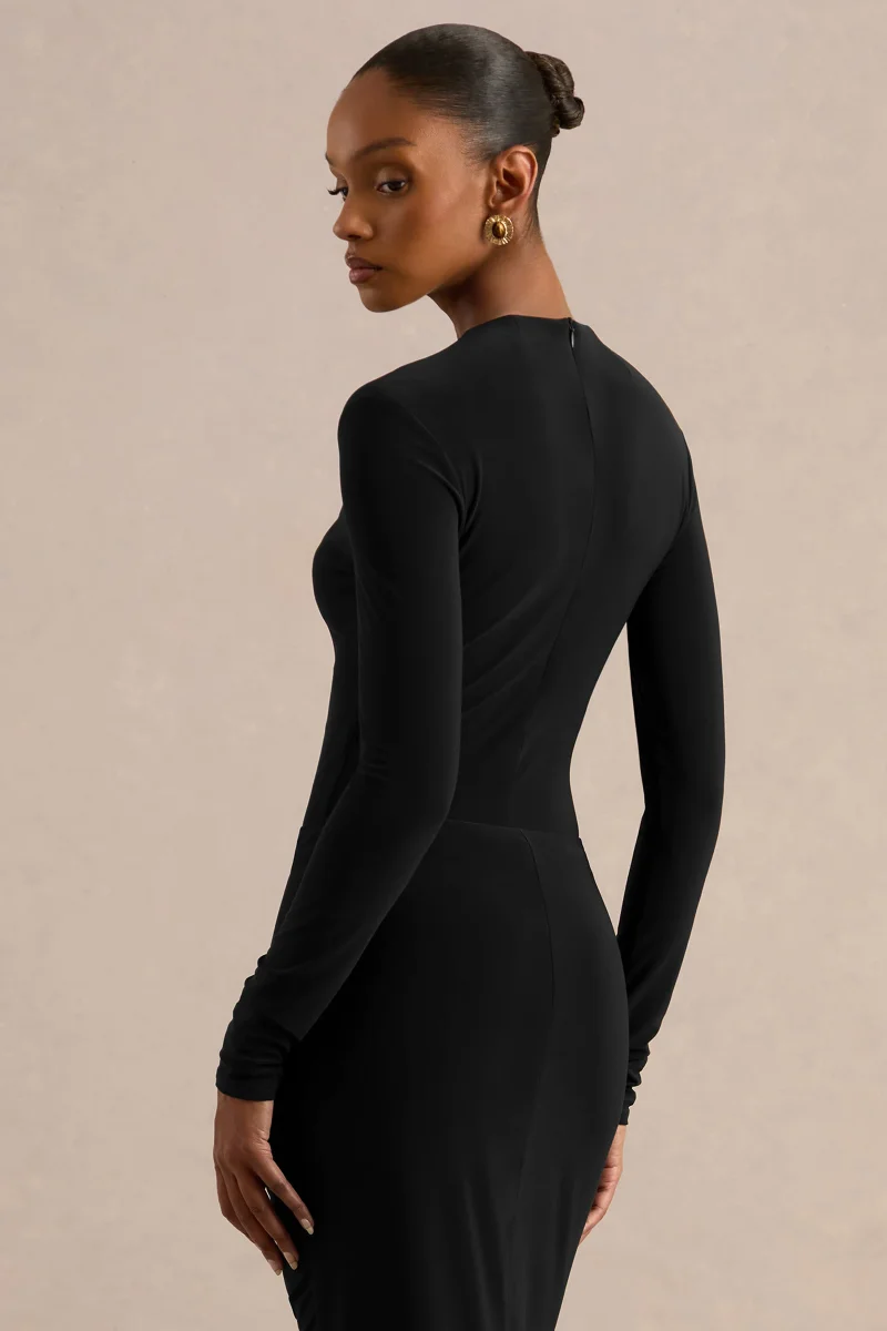 Lorvia | Body Negro De Cuello Alto Con Manga Larga - Imagen 3