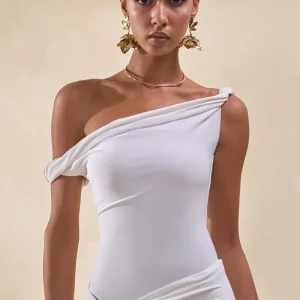 Kesia | Blanco Asimétrico Trenzado Body