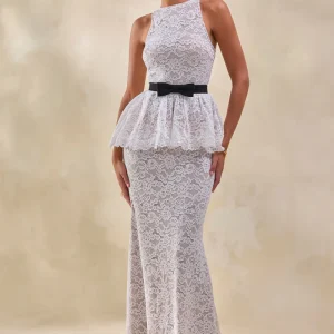 Lunisse | Falda Larga Blanca De Encaje