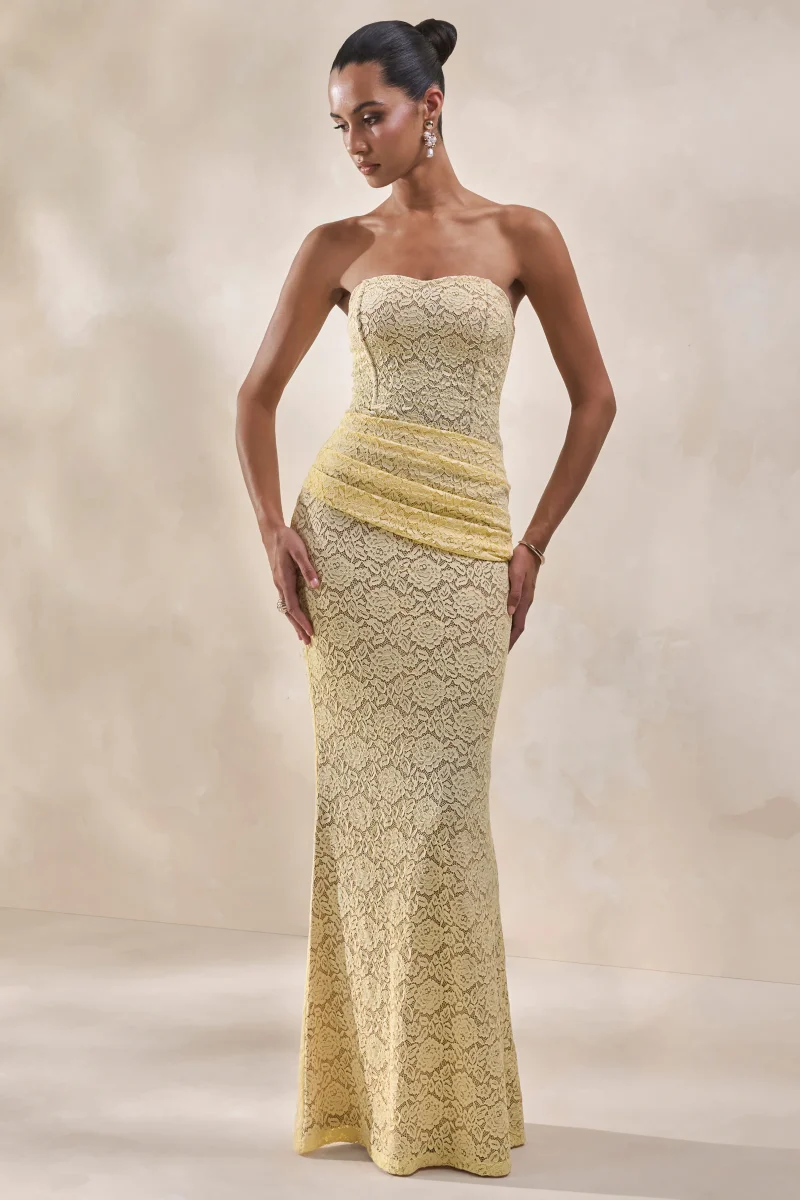 Vissia | Body Bandeau Limón De Encaje - Imagen 6