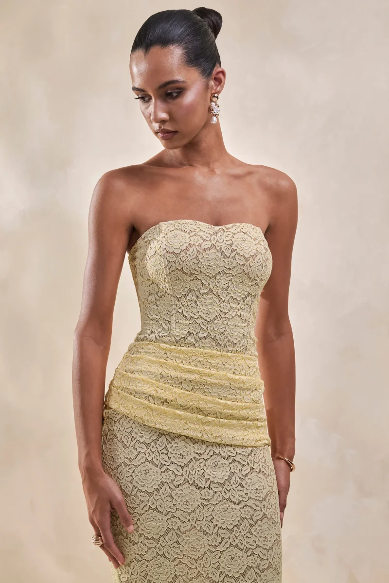 Vissia | Body Bandeau Limón De Encaje