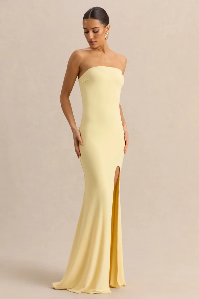 Melva | Limón Bandeau Vestido Largo - Imagen 6