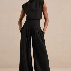 Lalia | Pantalones de pernera barril en negro