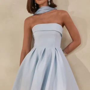 Bruna | Pañuelo De Gasa Azul Claro