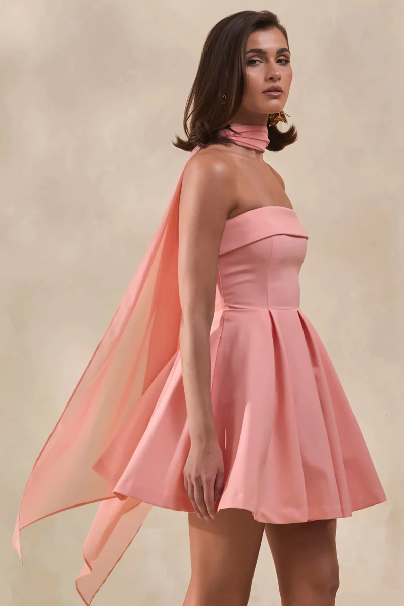 Bruna | Pañuelo De Gasa Rosa Claro - Imagen 2