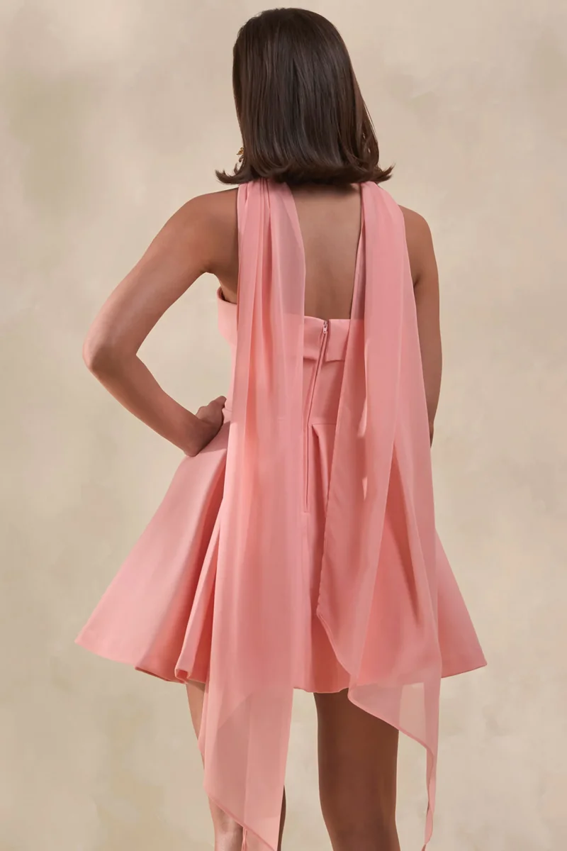 Bruna | Pañuelo De Gasa Rosa Claro - Imagen 3