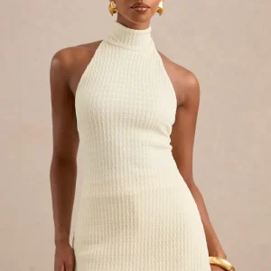 Athenais | Top en crema con cuello halter
