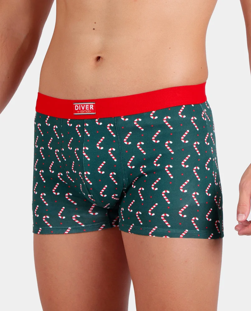 Calzoncillo Boxer Hombre Bastones Navideños - Imagen 4