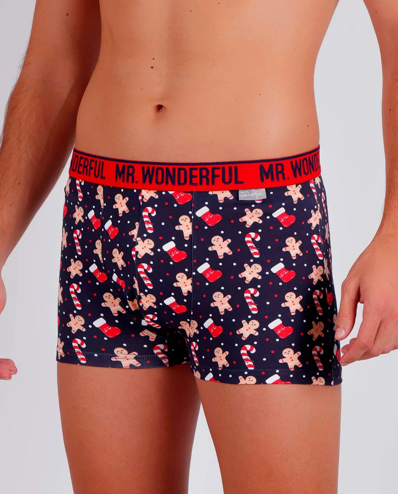 Calzoncillo Boxer Mr Wonderful Galletitas y Bastones con Cajita metálica a juego - Imagen 3
