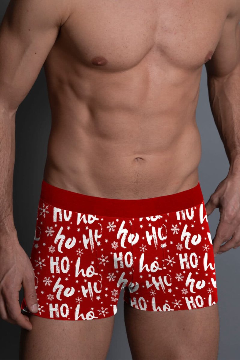Calzoncillo Boxer Navideño Hombre Rojo Ho Ho Ho