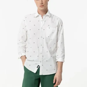 Camisa Blanca Topitos