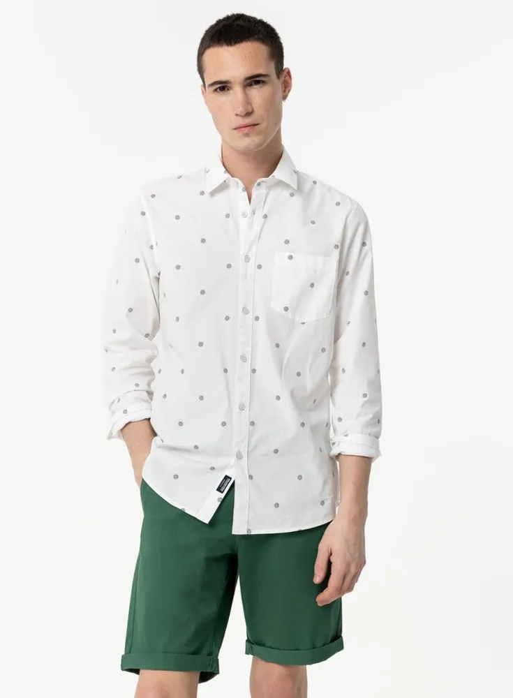 Camisa Blanca Topitos