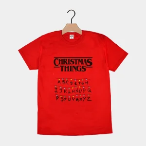 Camiseta de Navidad para Hombre y Mujer Roja Christmas Things