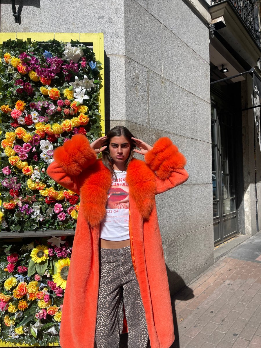 Abrigo Marshmallow long naranja - Imagen 9