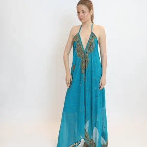 Vestido joya azul 092
