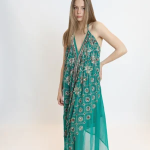 Vestido joya verde 249