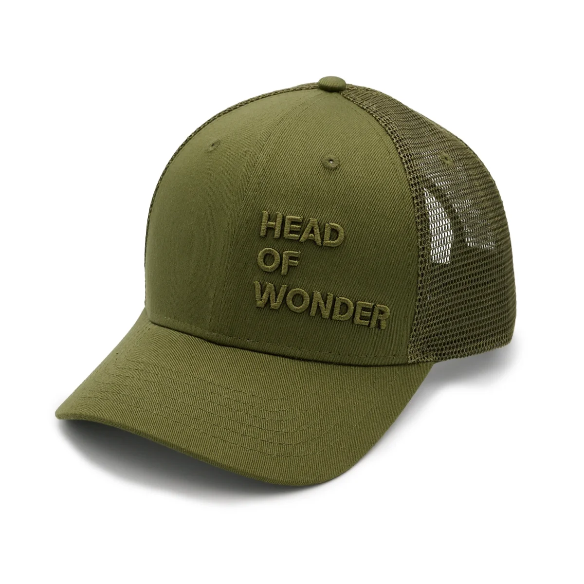 Gorra XL HEAD OF WONDER Verde oliva – Classic Trucker Hat - Imagen 2