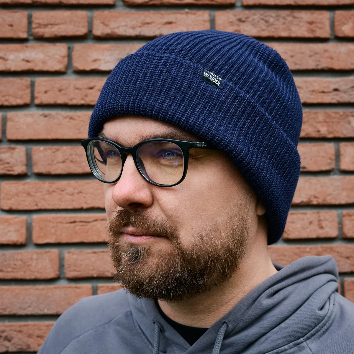 Gorro de merino XL HEAD OF WONDER Azul marino – Beanie - Imagen 4
