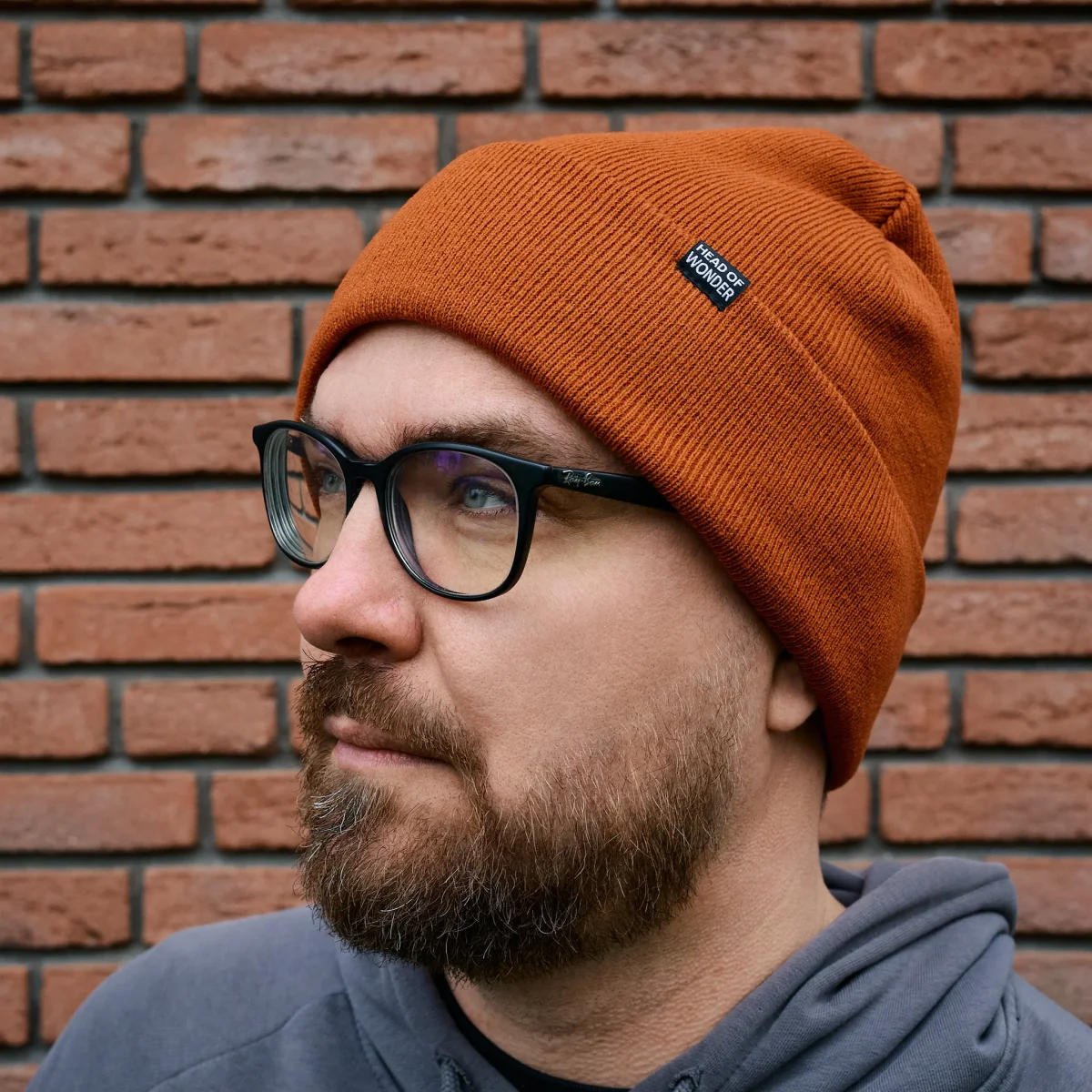 Gorro XL HEAD OF WONDER Color ladrillo – Beanie - Imagen 4