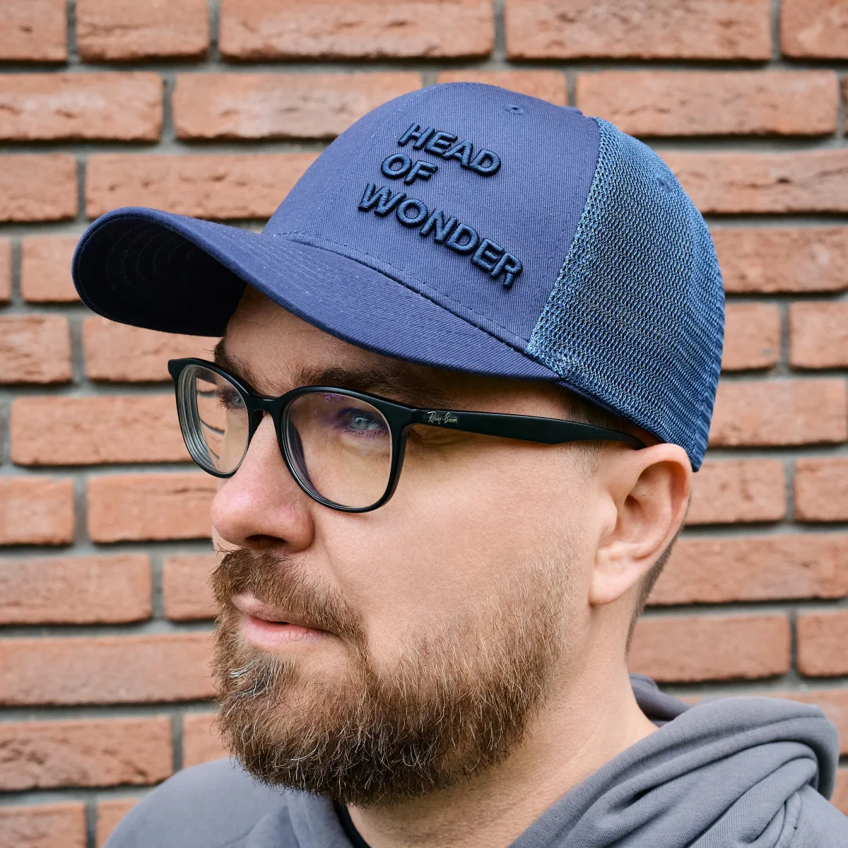 Gorra XL HEAD OF WONDER Azul marino – Classic Trucker Hat - Imagen 6