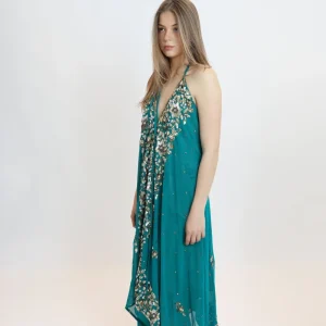 Vestido joya turquesa 037