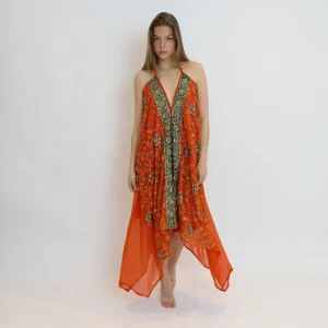 Vestido joya naranja 174