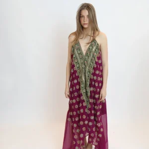 Vestido joya burdeos 016