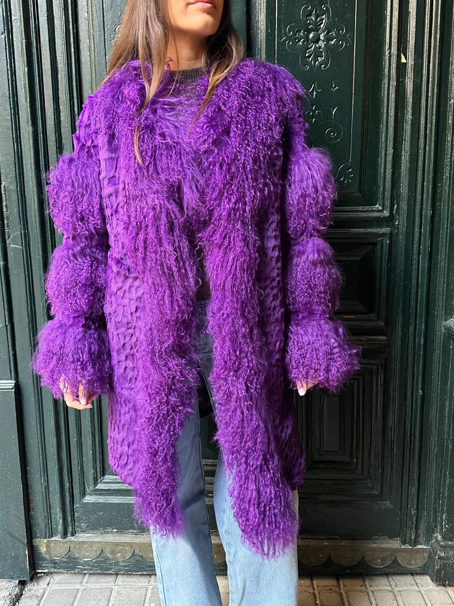 Abrigo salvaje morado - Imagen 3