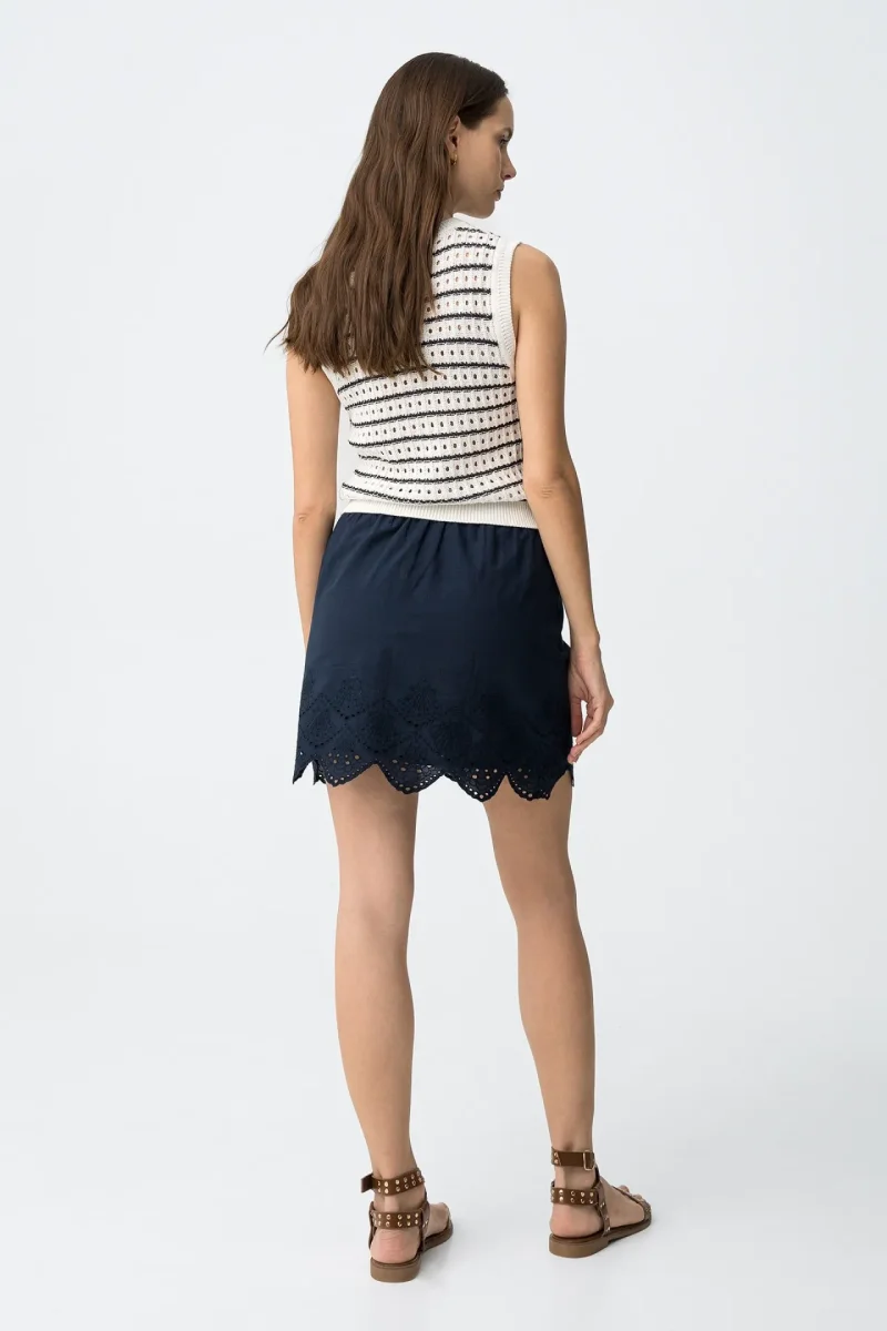 Falda Corta Azul Marino - Imagen 4