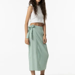Falda Midi Verde Agua