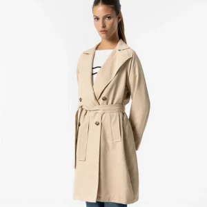 Gabardina Beige con Cinturón