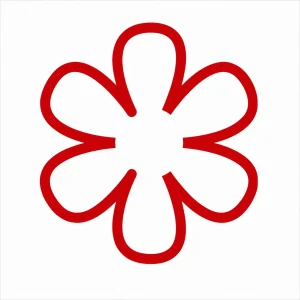 Logo 1 Michelin * Rood - Linkermouw, boven penzak