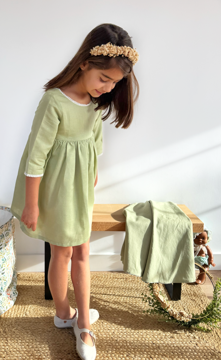 Vestido Olive Manga francesa