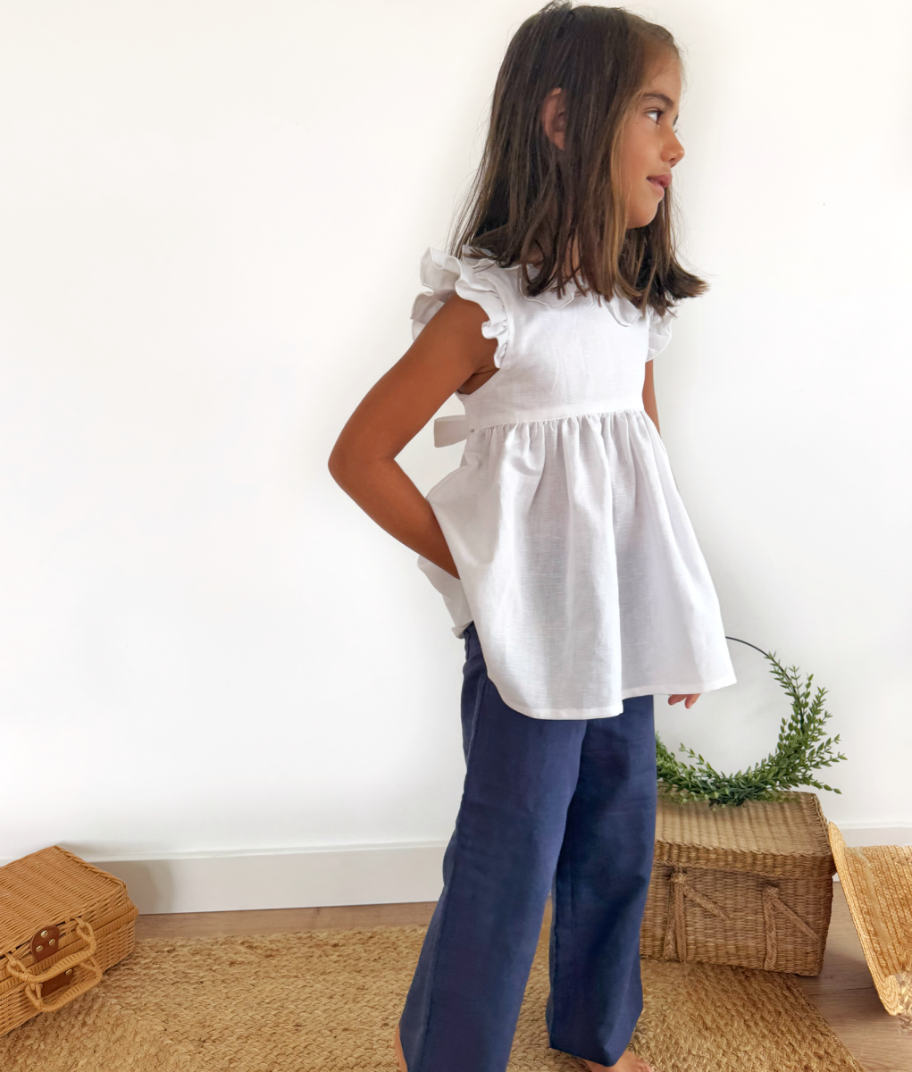 Blusa lino blanco lazada - Imagen 6