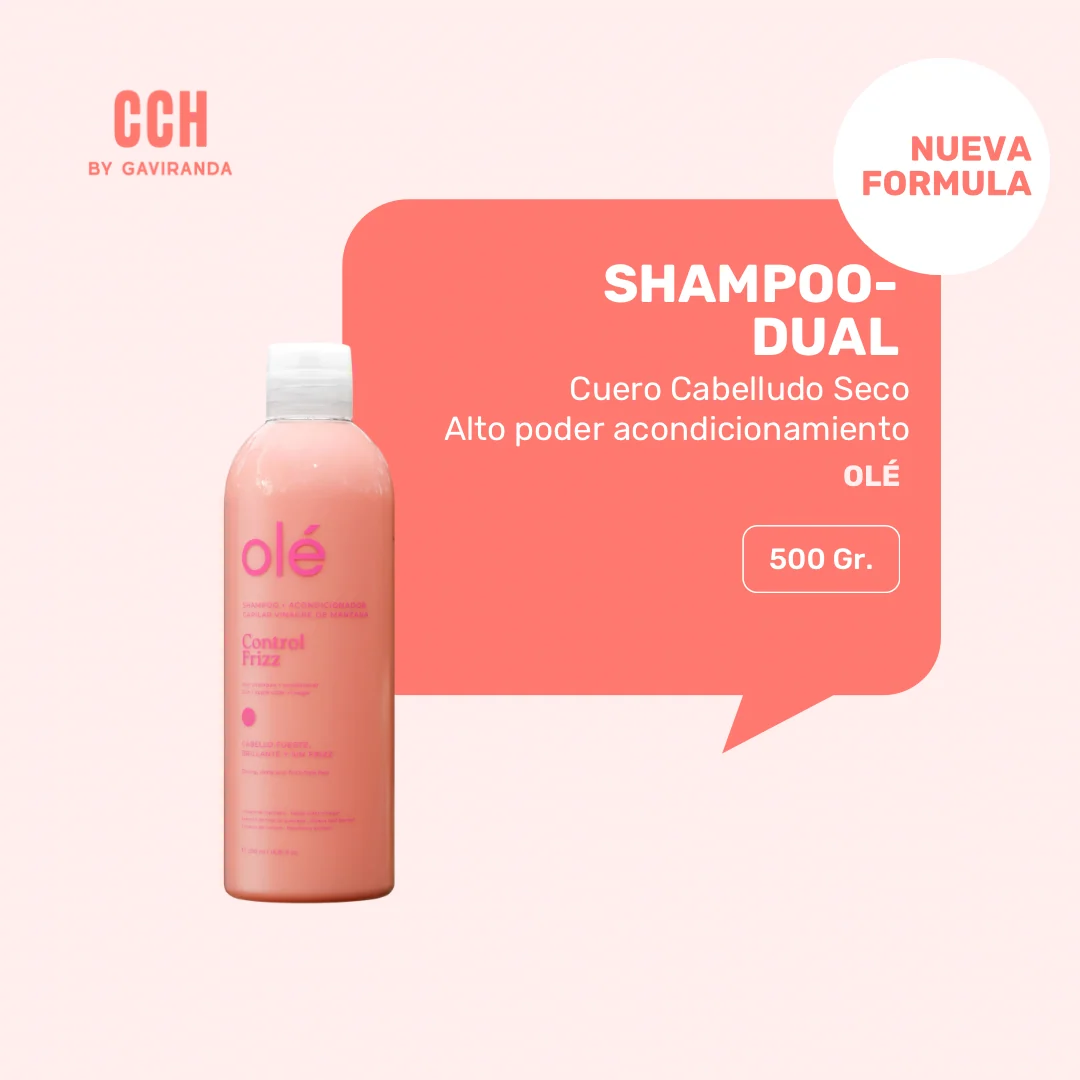 Shampoo+ acondicionador Dual Olé Vinagre de Manzana 500 ml - CC Normal/seco (haces ejercicio)