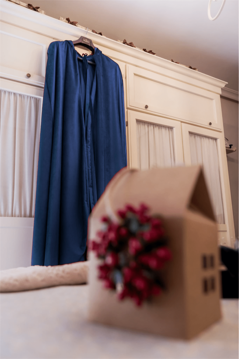 Capa Novia Terciopelo Azul - Imagen 4