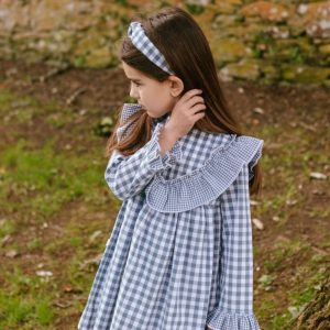 Vestido Vichy Azul Pizarra