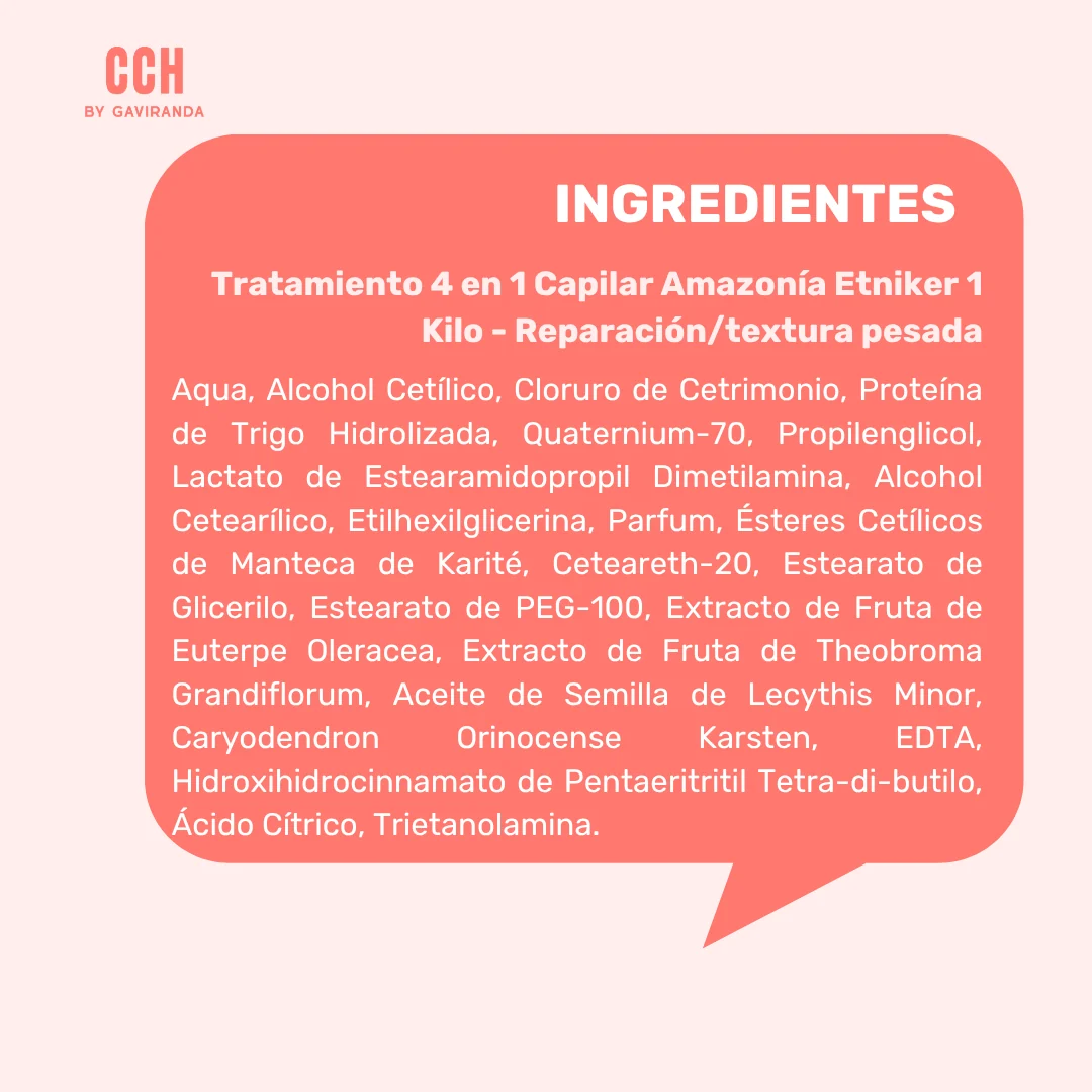 Tratamiento 4 en 1 Capilar Amazonía Etniker 1 Kilo - Reparación/textura pesada - Imagen 3