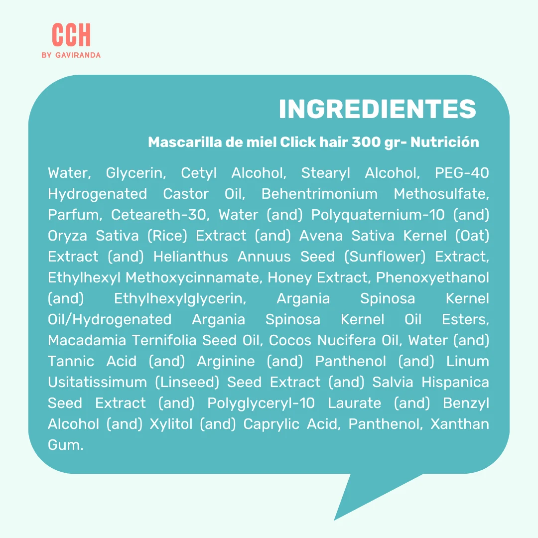 Mascarilla de miel Click hair 300 gr- Nutrición - Imagen 3