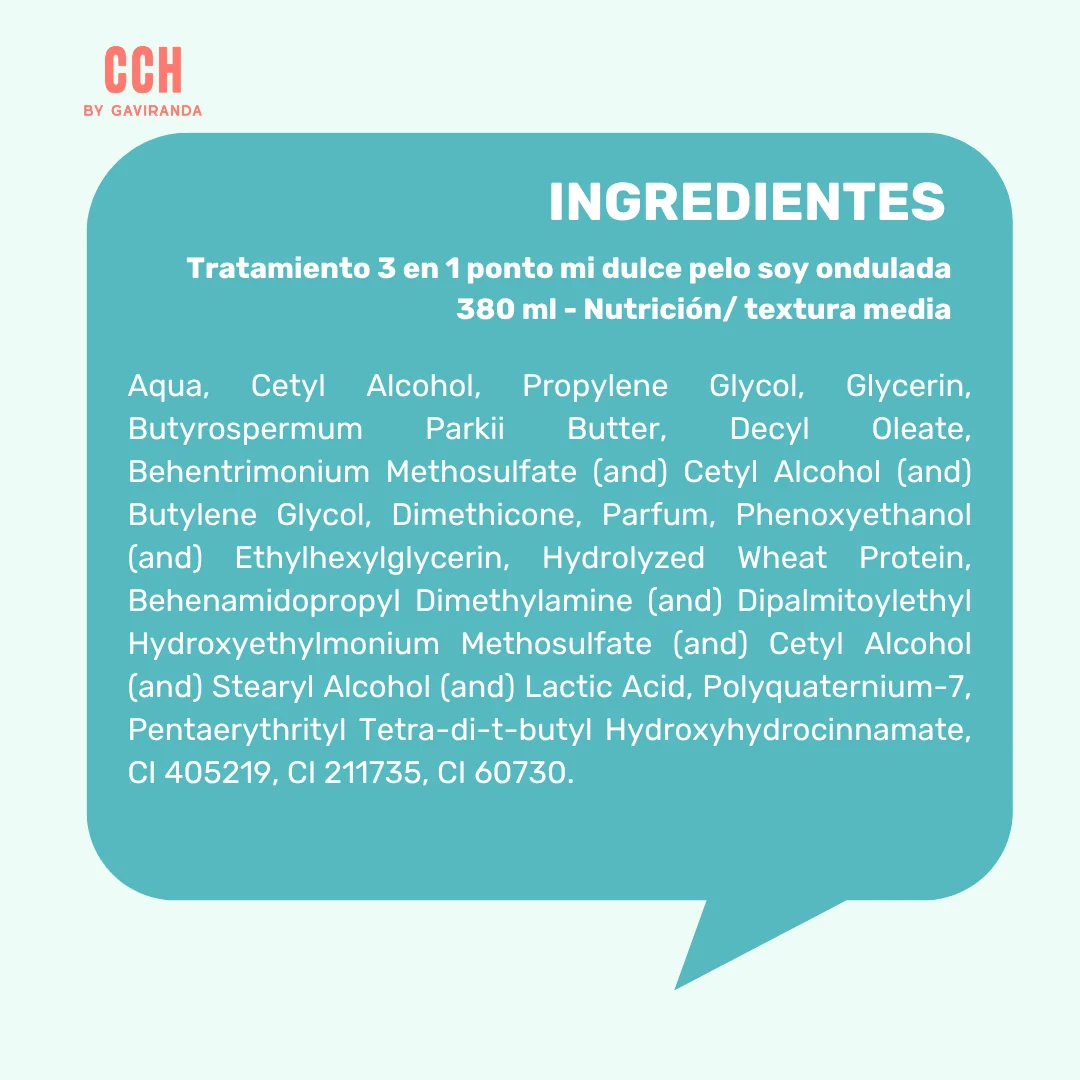 Tratamiento 3 en 1 ponto mi dulce pelo soy ondulada 380 ml - Nutrición/ textura media - Imagen 3