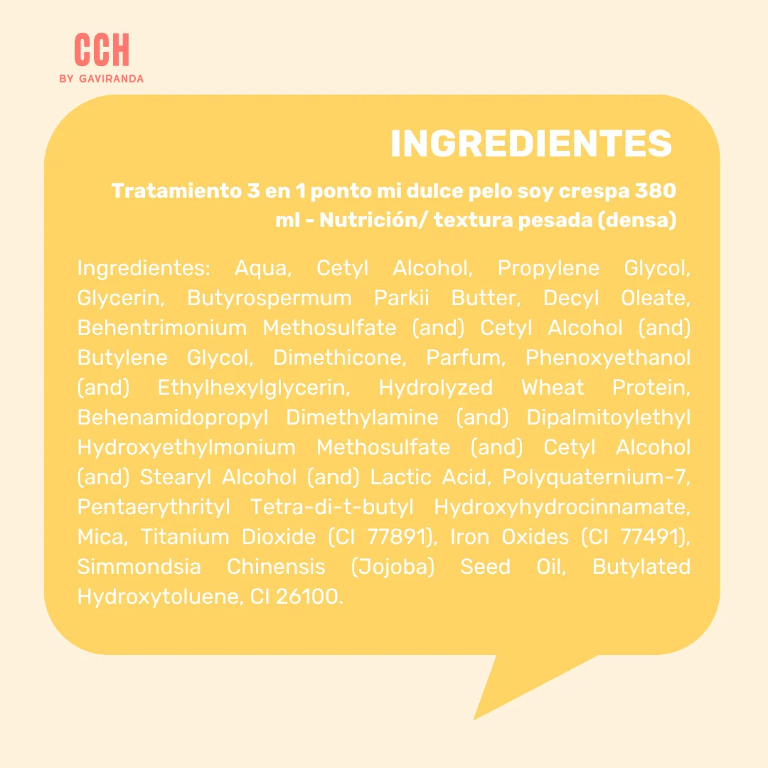 Tratamiento 3 en 1 ponto mi dulce pelo soy crespa 380 ml - Nutrición/ textura pesada (densa) - Imagen 3