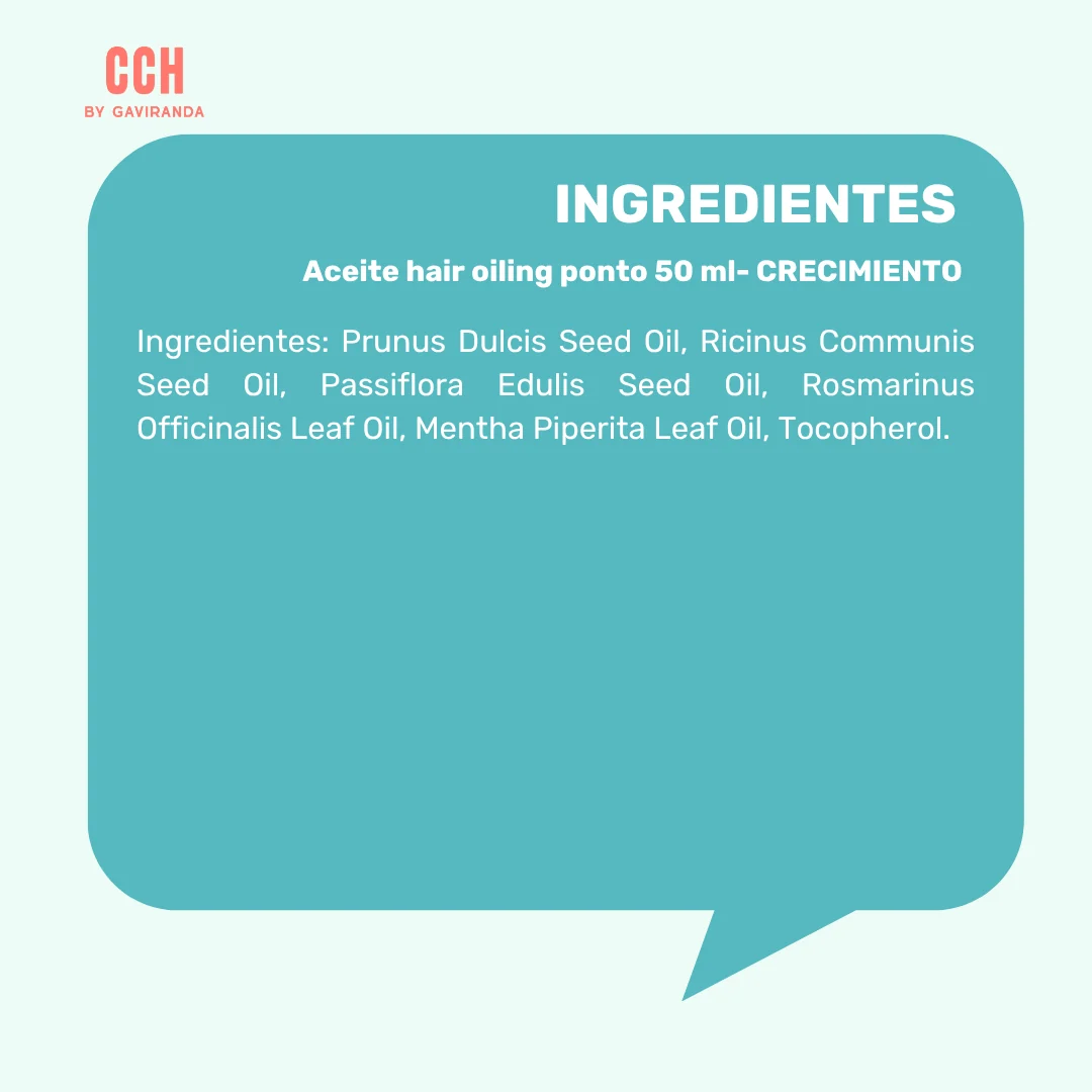 Aceite hair oiling ponto 50 ml- CRECIMIENTO - Imagen 3