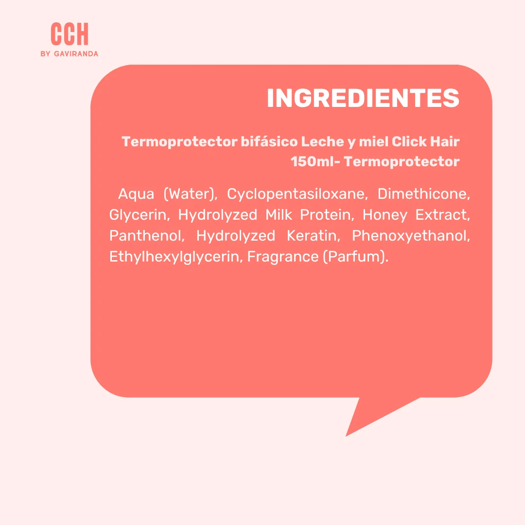Termoprotector bifásico Leche y miel Click Hair 150ml- Termoprotector - Imagen 3