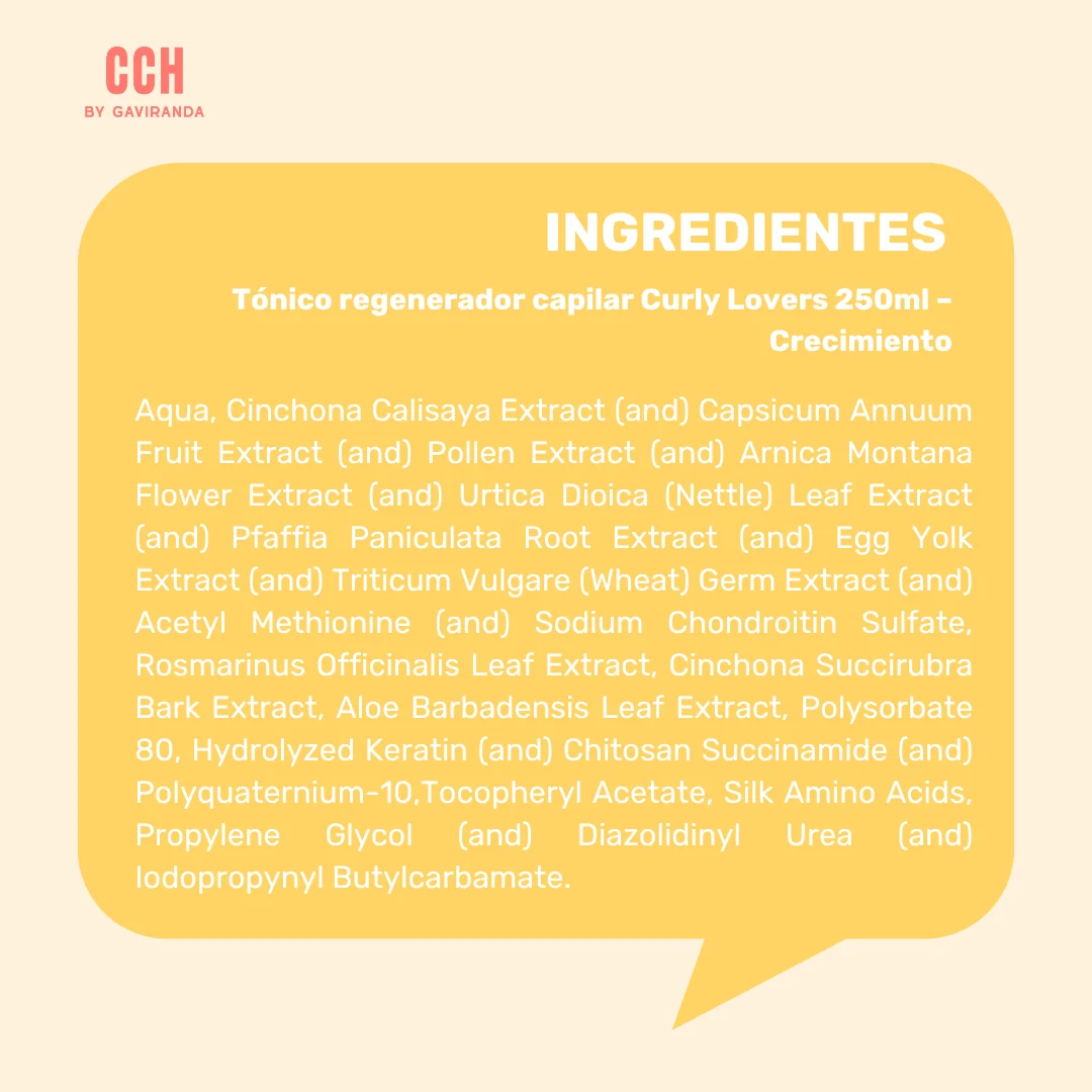 Tónico regenerador capilar Curly Lovers 250ml – Crecimiento - Imagen 3
