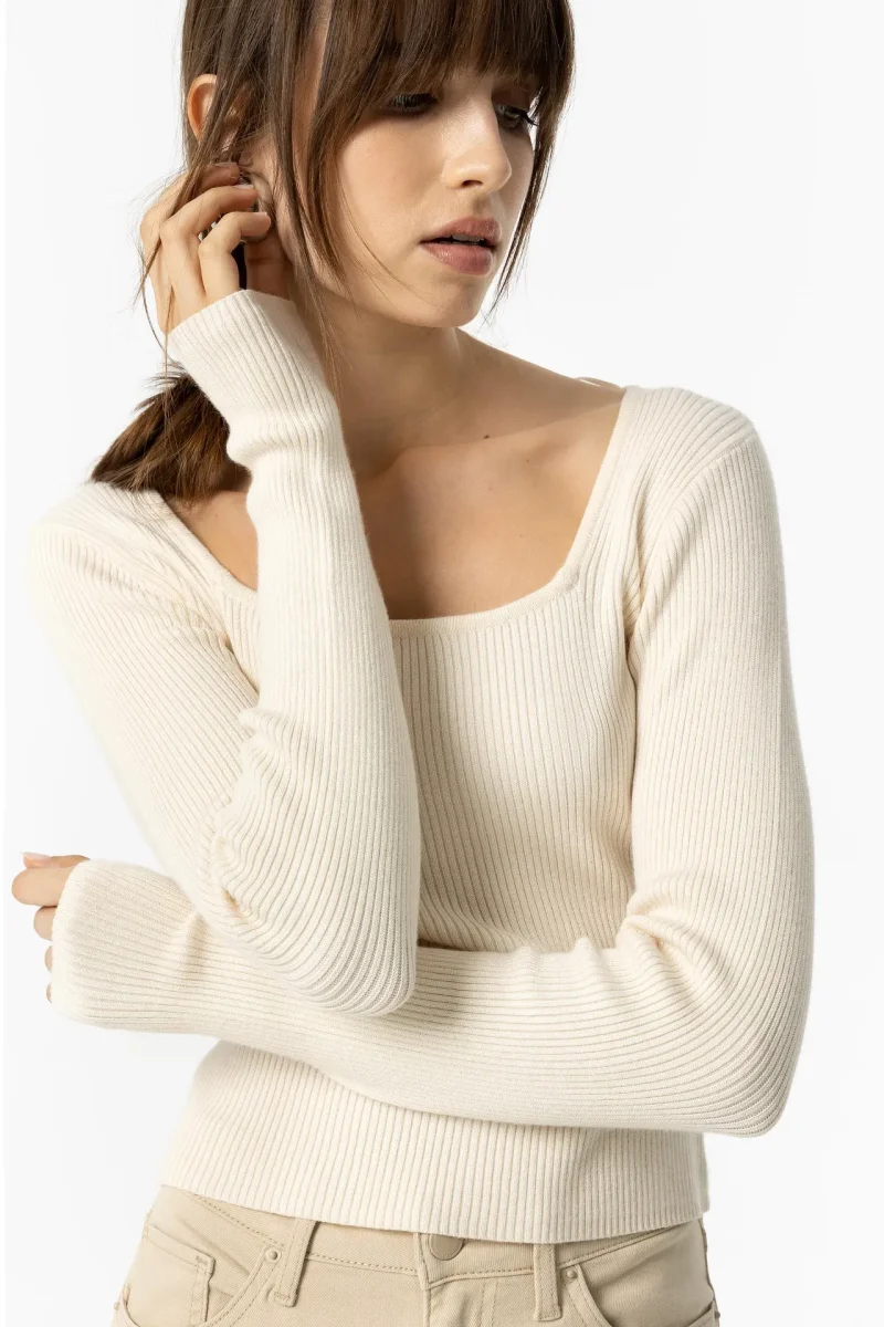 Jersey Beige Canalé - Imagen 2