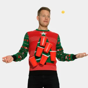 Jersey de Navidad Beer Pong Hombre + Abridor de Cerveza